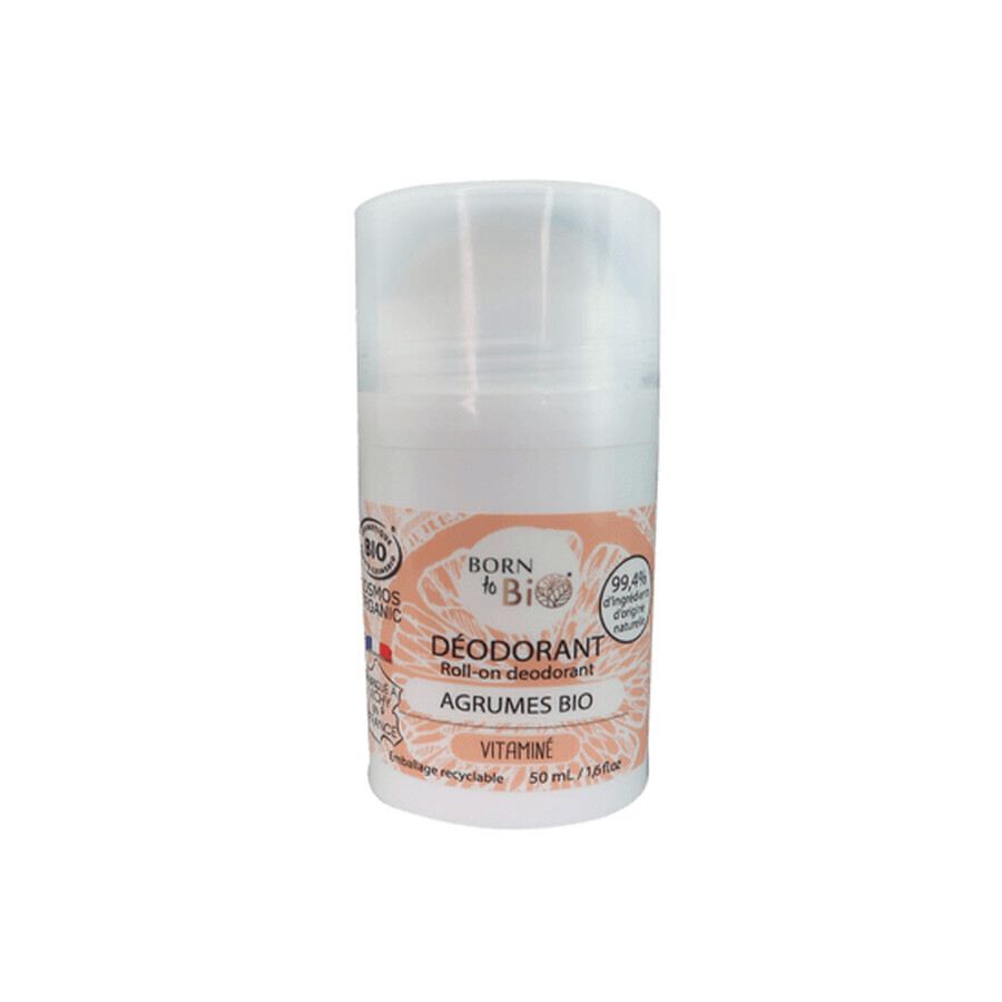 Bio Roll On Deodorante agli Agrumi, 50 ml, Born to Bio