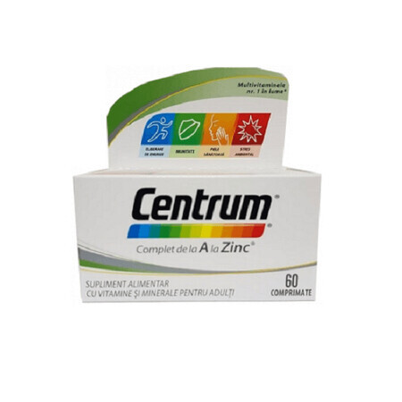 Centrum A to Zinc, 60 comprimés, Gsk