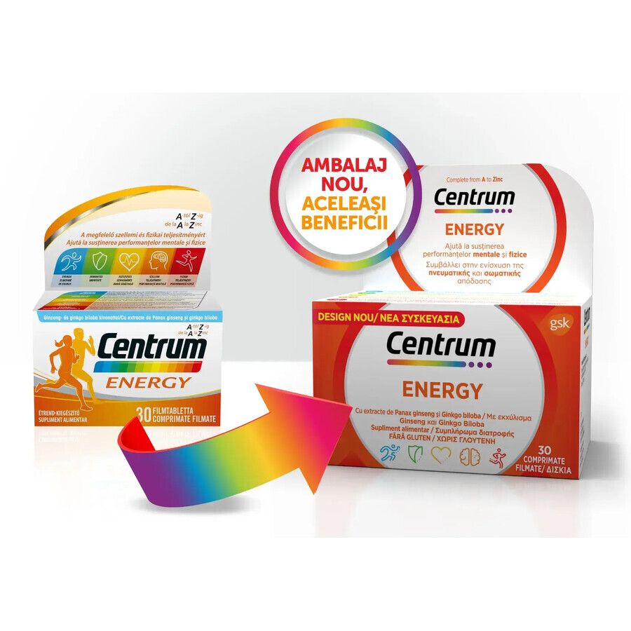 Centrum Energie van A tot Zink, 30 tabletten, Gsk