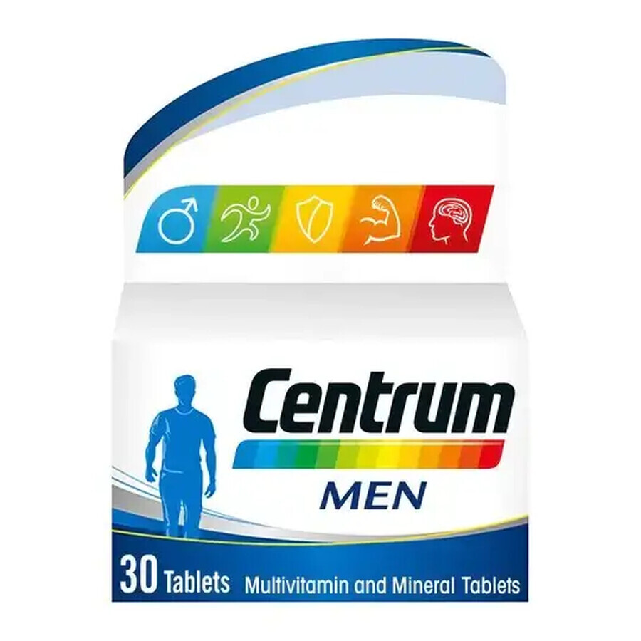 Centrum Men A tot Z voor mannen verbeterde formule, 30 tabletten, Gsk
