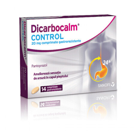 Dicarbocalm Control, 14 maagsapresistente tabletten, Sanofi