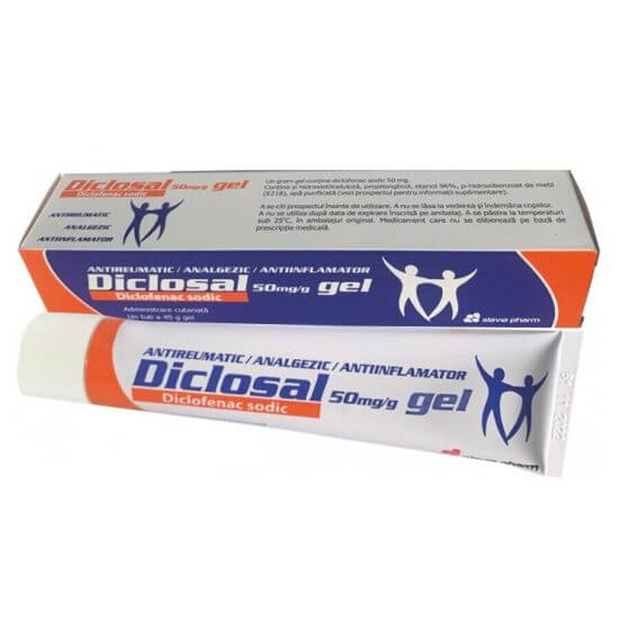 Diclofenac gel 50 mg/g, 45 g, Slavia Pharm