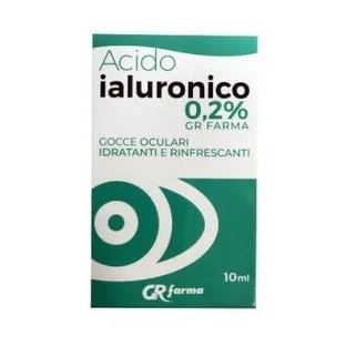 Moisturizing and refreshing eye drops with hyaluronic acid Gr pharma