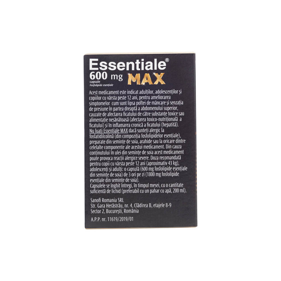 Essential MAX 600 mg, 30 gélules, Sanofi