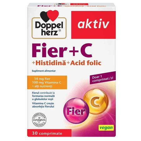 Iron + C + Histidine + Folic Acid, 30 tablets, Doppelherz