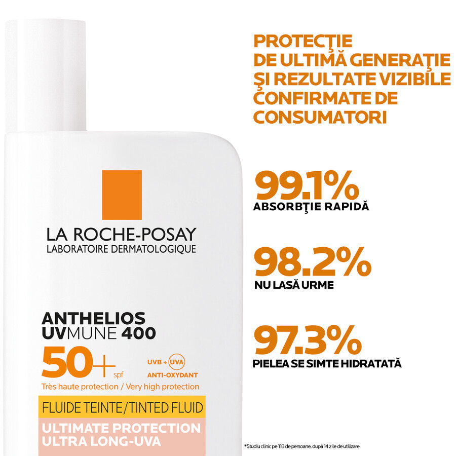 La Roche-Posay Anthelios Sonnenschutz Getöntes Fluid SPF 50+ UVmune, 50 ml