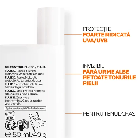 La Roche-Posay Anthelios Invisible Fragrance-Free Fluid for UVmune Sun Protection, SPF 50+, 50 ml