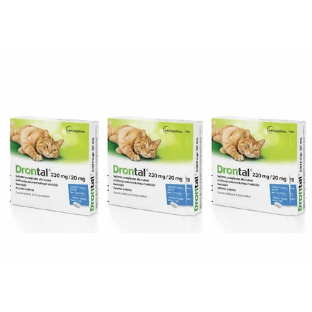 Drontal Cat inwendig antiparasiticum voor katten, 3x2 tabletten, Bayer Vet