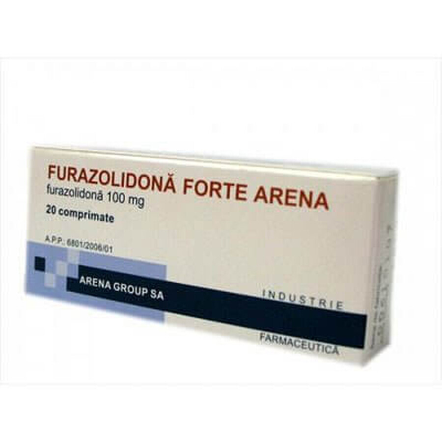 Furazolidone Forte Arena 100mg, 20 comprimés, Arena