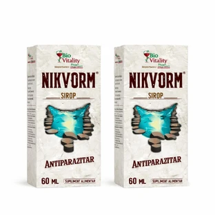 Nikvorm Bio Vitality Sirup gegen Darmparasiten, 2x60 ml, Hisimo