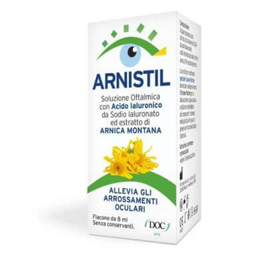 Arnistil hyaluronic acid ophthalmic solution 0.2% + arnica montana extract 0.1% vial 8 ml