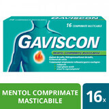 Gaviscon Mentol, 16 comprimate masticabile, Reckitt Benckiser Healthcare