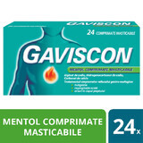 Gaviscon Menthol, 24 comprimés à croquer, Reckitt Benckiser Healthcare