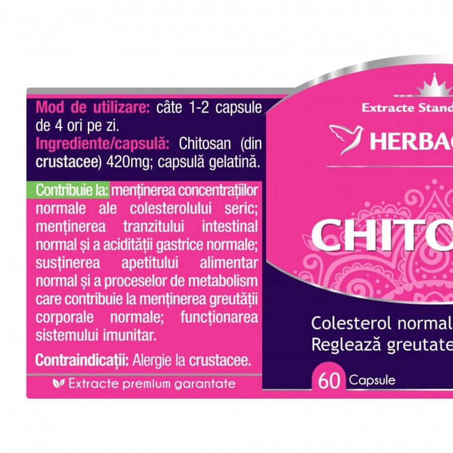 Chitosan, 60 capsules, Herbagetica