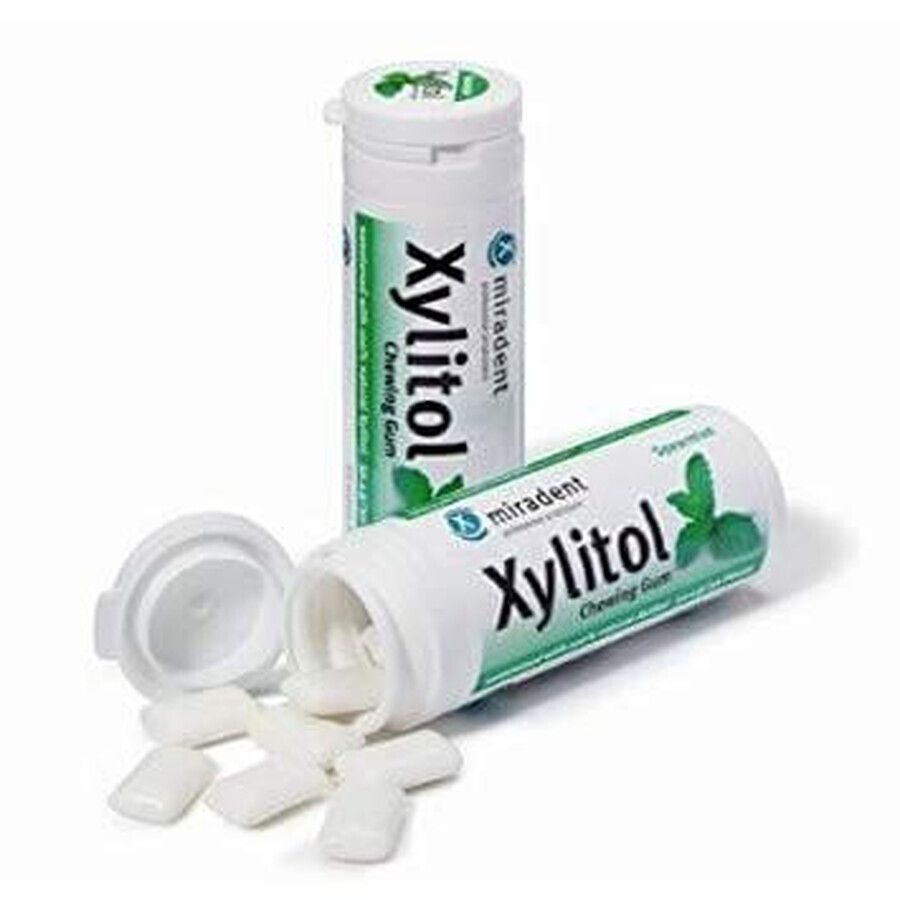 Chewing-gum à la menthe verte - Miradent Xylitol, 30 pcs, Hager&Werken