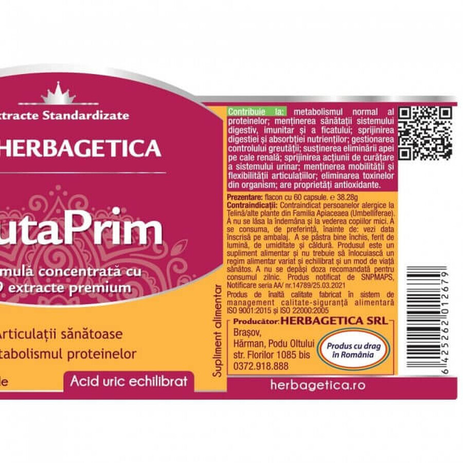 GutaPrim, 120 capsules, Herbagetica