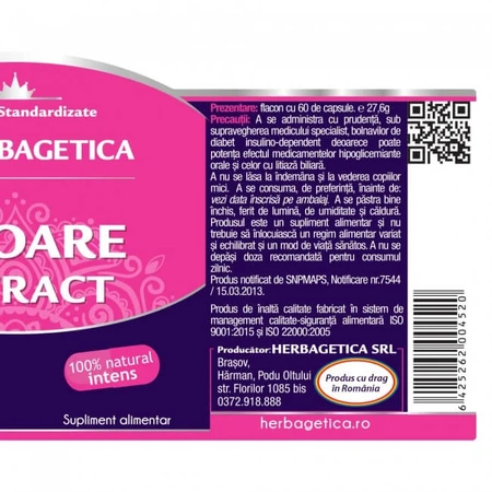 Chicory Extract, 60 capsules, Herbagetica