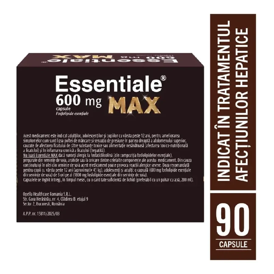 Essentiale MAX, 600 mg, 90 capsules, Sanofi
