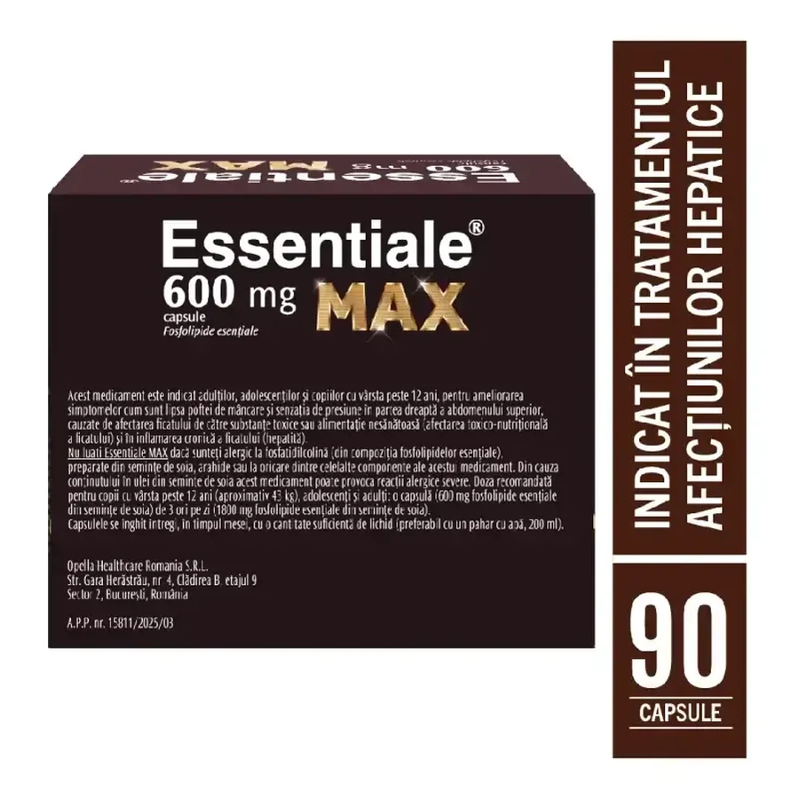 Essentiale MAX 600 mg, 2 x 90 cápsulas, Sanofi