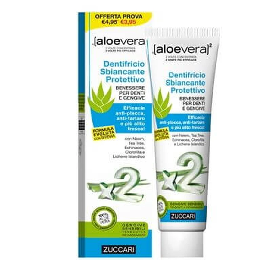 Aloevera2 Protective Whitening Toothpaste with Stevia 100 ml