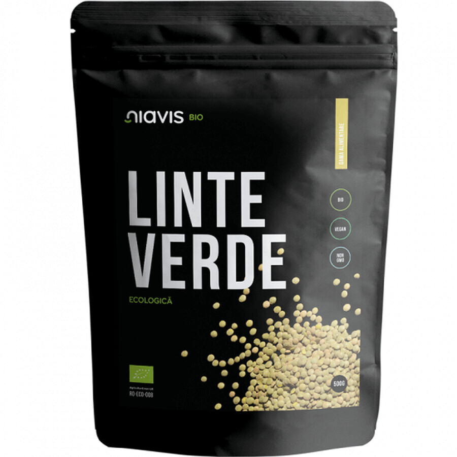 Lentilles vertes Eco, 500g, Niavis