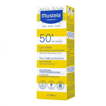 Lotion solaire avec SPF 50+, 100ml, Mustela