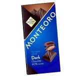 Chocolat sans sucre amer 60% cacao Monteoro, 90 g, Sly Nutritia