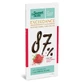 Zwarte chocolade 87% met aardbeien Zoet &amp; Veilig, 90 g, Sly Nutrition