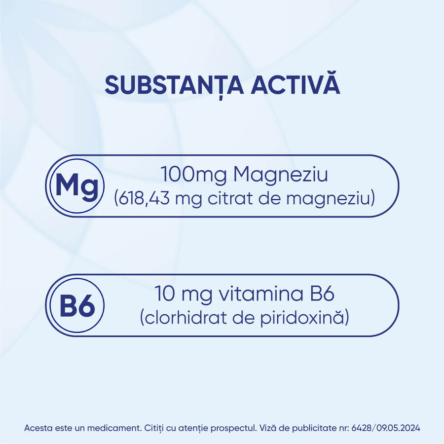 Magne B6 Premium, 100 mg/10 mg, 40 filmomhulde tabletten, Sanofi