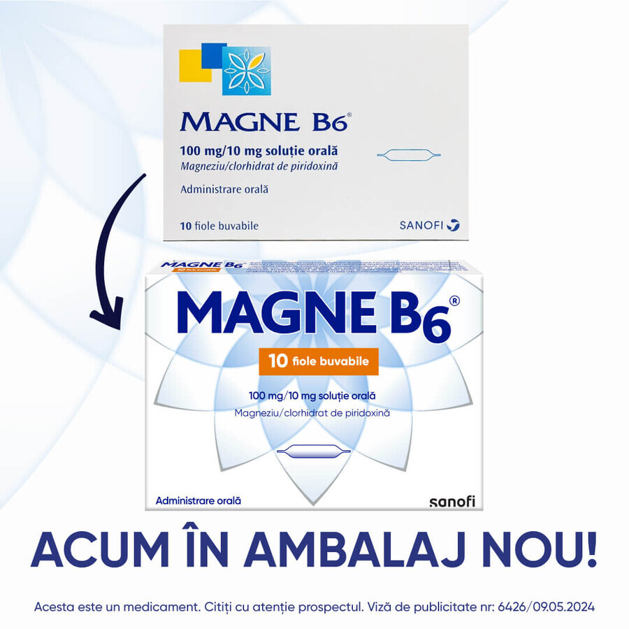 Magne B6, 100 mg/10 mg Magne B6, 10 vials, Sanofi