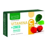Ligne de plantes vitamin c 500 mg + zinc acerola and bamboo manna 60 capsules