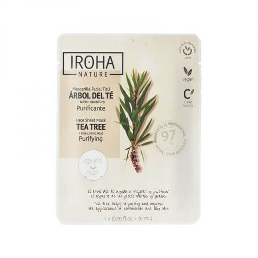 Masque hydratant au Tea Tree, 1 pièce, iroha