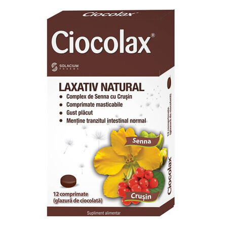 Ciocolax natuurlijk laxeermiddel, 12 tabletten, Solacium Pharma