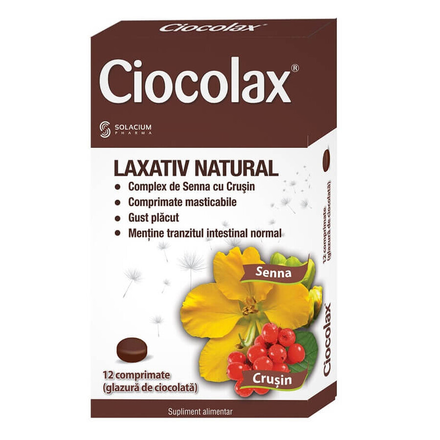 Ciocolax natuurlijk laxeermiddel, 12 tabletten, Solacium Pharma