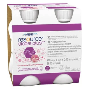 Resource diabet plus fresa 4 x 200 ml