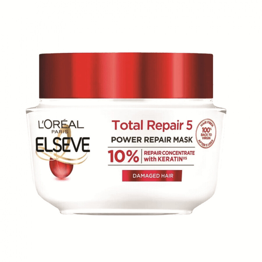 Total Repair 5 haarmasker voor beschadigd haar, 300 ml, Elsev