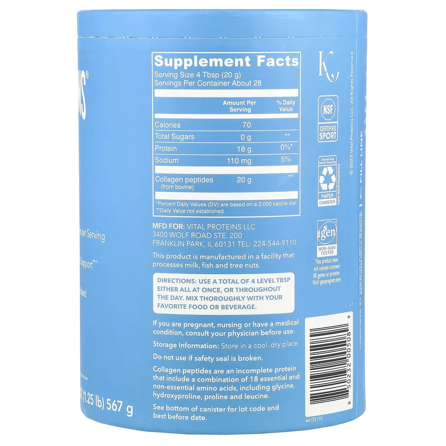  Vital Proteins Collagen Peptides, 567 g, GNC 
