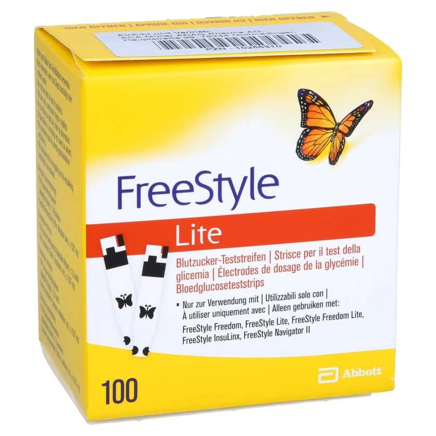 Freestyle Lite Test Strips Without Coding 100 pcs