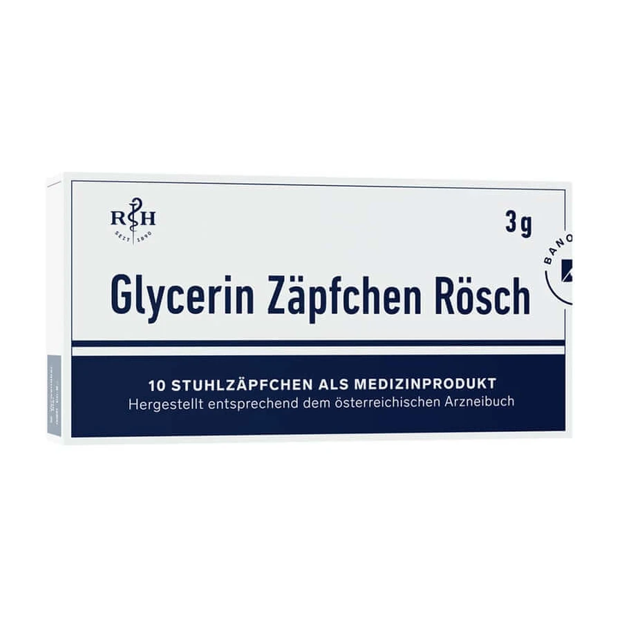 Glycerine zetpillen Rösch 3g 10 st.