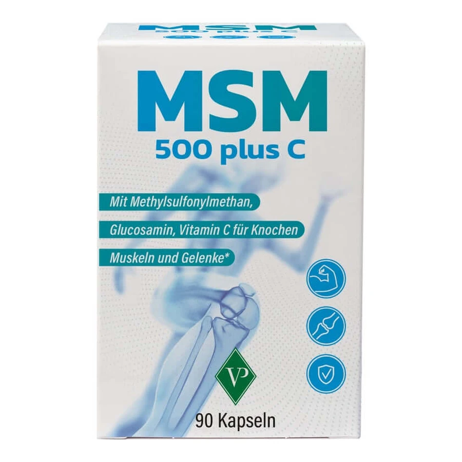 MSM 500 mg plus glucosamine + vitamine C 90 pcs.