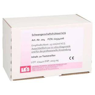 Vroege zwangerschapstest hCG teststrip 20 stuks.