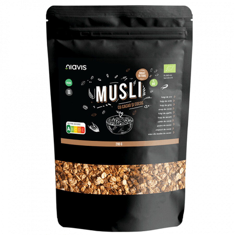 Musli Eco au cacao et à la noix de coco, 200g, Niavis