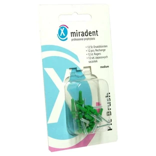 Perii interdentare Miradent Pic-Brush perii de schimb verde mediu 12 buc