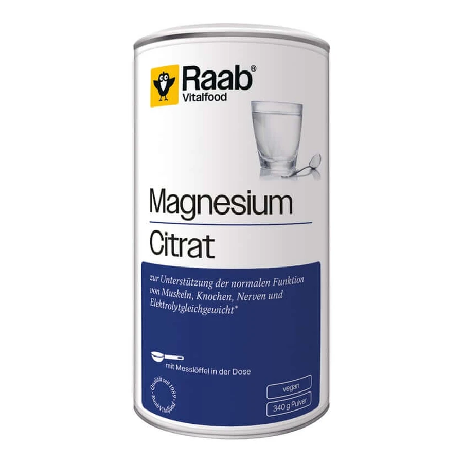 Raab Vitalfood Magnesium Citrate Powder 340 g