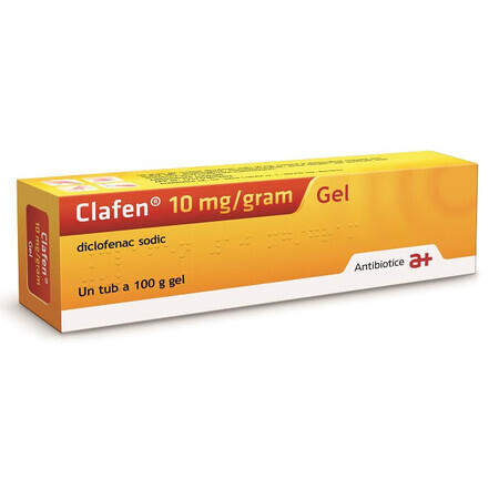 Clafen 10 mg/gram gel, 100 g, Antibiotica SA