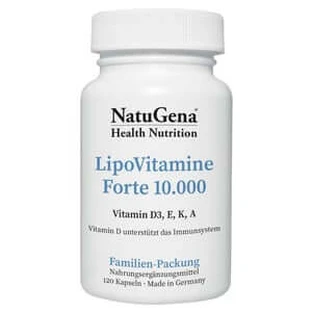 NatuGena Lipovitamins Forte 10.000 I.E. D3+K2+A+E 120 buc.