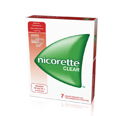 Nicorette Clear 10mg, 7 plasturi, Mcneil