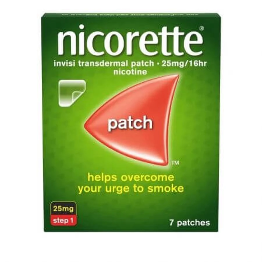 Nicorette® Clear Transdermal Patch 25 mg/16 h, 7 patches, Johnson & Johnson