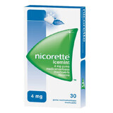 Nicorette IceMint kauwgom, 30 stuks, Mcneil