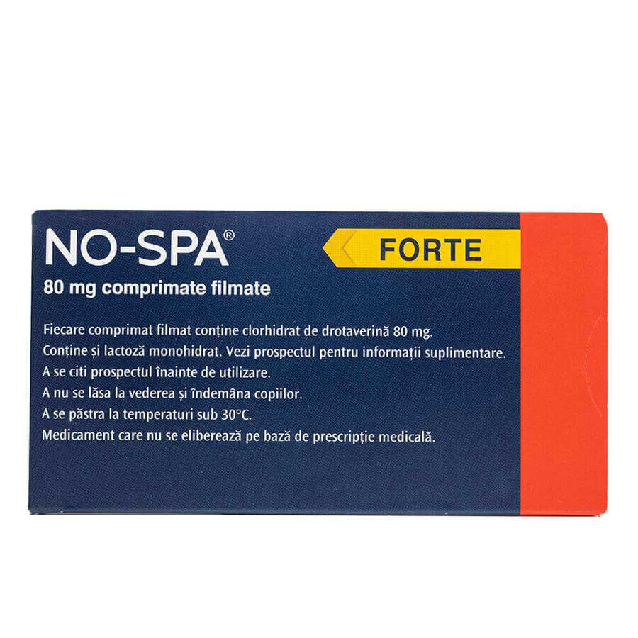 No-Spa Forte, 80 mg, 24 filmomhulde tabletten, Sanofi